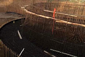 郑州砼烟囱新建施工现场